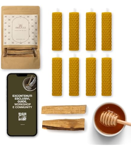 Bath Time Candles: 14 Candele In Pura Cera D'Api Con Portacandele In Ceramica Per Un Bagno Rilassante