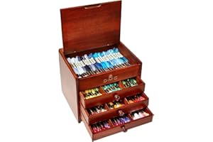 DMC Scatola portaoggetti in legno per collezionisti, include 120 fili