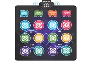 CXWLMAT Podwójne Mata Taneczne dla Dzieci - Dla Dziewczynek i Chłopców w Wieku 3-12 Lat z 3 Poziomami Trudności, Antypoślizgowa Interaktywna Mata do Tańca dla 2 Graczy, Bezpieczny PVC Mata do Tańca