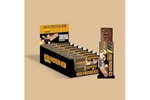 Isostad Barrette High Protein 30 gusto Toffee Crunchy, barrette proteiche per sportivi, adatte per la crescita e il mantenimento dei muscoli durante e dopo l'allenamento - 16 confezioni x 55g