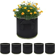 10 Sacs De Plantation 8L En Tissu Non Tissé - Pots En Feutre Respirants Pour Balcon, Jardin, Tomates, Herbes | Drainage Air