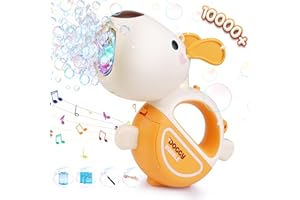 TENUISKFT Pistolet do baniek mydlanych dla dzieci, maszyna do baniek mydlanych, maszyna do baniek mydlanych, światło LED, elektryczna ze zbiornikiem 100 ml, niebieski automatyczny do baniek mydlanych