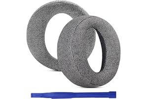 Adhiper PS5 Cuscinetti Auricolari Di Ricambio Compatibili con Sony Playstation 5 Pulse 3D Wireless Cuffie, Cuscinetti Auricolari in Lino Comodo e Schiuma Memory (Grigio)