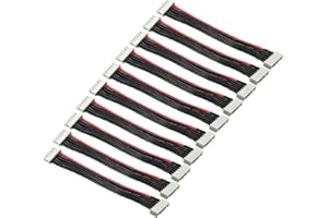 LINSYRC 10 Pièces Câble Extension d'équilibre Lipo 5S 6 Broches Adaptateur Prise Mâle à Femelle Connecteur JST-XH avec Fil de Silicone 15CM 22AWG (5S)