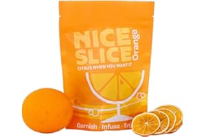 NICE SLICE CITRUS NICE SLICE Dried Orange Slices - Approx 20 Premium Dried Fruit Servings for Cocktails, Mocktails, Drinks, Baking & Cooking- 100% Natural Dehydrated Orange Garnish in Resealable Pouch -Air-Dried Citrus
