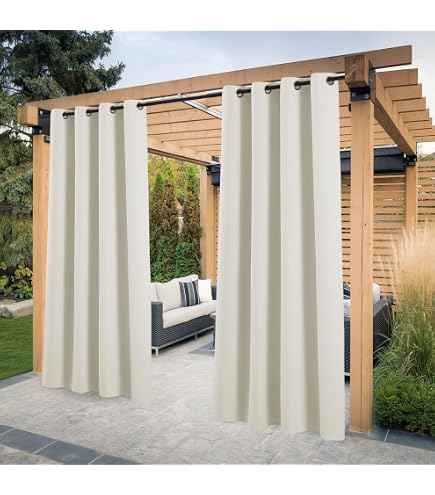 Rideau Extérieur Personnalisable - Résistant Intempéries - Œillets 4cm - Pour Balcon, Terrasse, Pergola