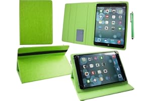 Emartbuy Universal 9.1 Pollici - 10.1 Pollici Verde Angolo Multi Portafoglio Custodia Case Cover per Carte di Credito Verde Interiore E Penna A Stilo Adatto per Dispositivi Selezionati Elencati sotto