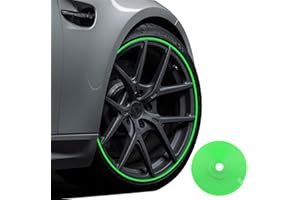 KLZWCP Car Wheel Protection Ring, 8m Wheel Rims Hub Protectors Decor Strip Self-Adhesive Protector Tape, Scratch Resistance Anti-Collision Alloy Wheel Rim Protectors Car Decoration (green)