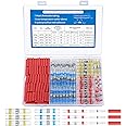 260 Pcs Solder Seal Wire Connectors, Heat Shrink Solder Sleeve Terminals, Waterproof Insulated Electrical Butt Splice Wire Terminals Heat Shrink Tubing, with 2:1 Shrinkage Ratio