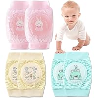 Ceeyoll 4 Paires Genouillères Bébé Rampant - Protection Genoux Enfant 100% Coton