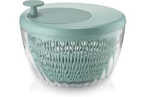 Guzzini - Kitchen Active Design, Spin&Store Essoreuse à Salade avec Couvercle, Vert, 26 cm