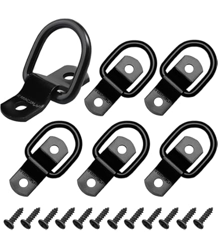 Spanhaken voor aanhangers, 10 stuks D-ringen, robuuste sjorringen, montageringen voor het vastzetten van ladingen, aanhangers, vrachtwagens, auto's, kajakken, boten
