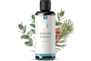 LoWell® 100ml infusion pour sauna Finnish Forest - Les accessoires pour sauna Infusion pour sauna et hammam - Huiles essentielles pour sauna Concentré d'infusion - Eucalyptus, Pin de montagne