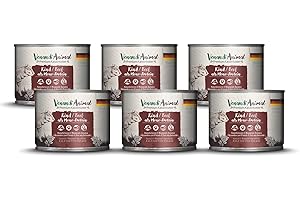 VENANDIANIMAL Venandi Animal Pâtée Premium pour Chats, Bœuf Seule Source De Protéine, Pâtée, sans Céréales Et À L’état Naturel, Lot De 6 (6 x 200 g)