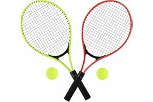 UNIBOS U&B Tennis Set With Carry Bag - Aluminum Alloy Racquet Set, Ball Included - Outdoor Recreational Sport Garden Game - Firm Control and Foam Grips - 2 Player