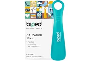 DIE SCHUHANZIEHER biped Calzador de plástico 18 cm – Calzador pequeño y ergonómico, ideal para viajes, niños y adultos – Calzador corto para zapatos fácil de usar z1560(magenta)