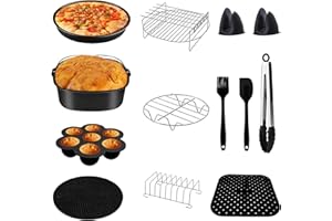 ‎I-MOGOO 5.5L Square Oil-Free Fryer Zubehör. 12er-Pack, Geeignet FÜR COSORI/PRINCESS/INNSKY/PROSCENIC/PHILIPS 5L 5.2L 5.5L 5.7L Und Mehr, Alle Marken Von Quadratischen Luftfritteusen, BPA-Frei