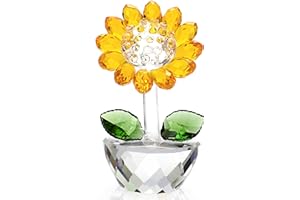 IGNPION Cristallo girasole ornamento in cristallo fermacarte decorazione da tavolo ideale regalo per compleanno, Pasqua, Natale, matrimonio, festa della mamma