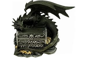 KREMERS SCHATZKISTE XXL skarbonka strażnik smoka 21 cm z żywicy poliestrowej świnka skarbonka smok