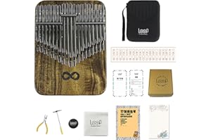 COFFINSEA Loop 38 Key Kalimba, professionelle Daumenklavier Kalimba, chromatisches zweischichtiges Daumenklavier, massives Holz Resonanzbrett, ätherischer Klang mit anhaltender Resonanz, Daumenklavier
