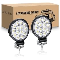 Kit 2x Lampes LED Off-Road 27W 4.5" - Spot 6000K, 3000LM, Pour SUV/Tracteur/ATV, Neuf