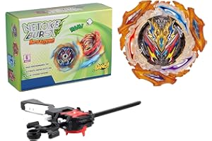 Netoke Gyro Burst Kreisel Set, 4D Metall Fusion Kampf Kreisel, Mit Battling Launcher Geschenk-Set, Jugendkampfspiele Wettbewerbsspielzeug, Modelle: B-203-3