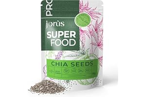 Jorus Chia Seeds Organic 1kg, Natural Source and Omega 3 Black Bio Chia Seeds 1kg
