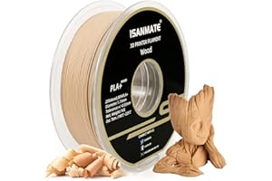 ‎ISANMATE iSANMATE Filament 1.75 PLA+, Wood PLA+ Filament 3d Drucker Filament 1 kg Spule (20% Holzpulver+80% PLA+)