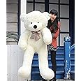 Birthday Life-size Huge Teddy Bear Birthday Day Gift Teddy Bear for Children and Female (White) 160CM