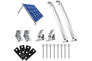 XINXINPHI Soporte Techo Panel Solar, Estantes Aluminio Angulo Ajustable 15-30°, Kit Montaje Bracket Tilting 36-70 cm para Barcos, Autocaravanas, Sistema Off-grid, Balconies, Caravans, Caravana