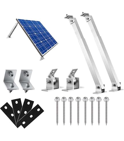 ECO-WORTHY 2 Sets 114,3 cm verstellbare Solarmodul-Halterungen, Upgrade, faltbare neigbare Beine, vormontiert, 0–90° Winkeleinstellung, Skalenmarkierungen, für 100–400 W auf Dach, Wohnmobil, Van ECO-WORTHY 2 Sets 114,3 cm verstellbare Solarmodul-Halterungen, Upgrade, faltbare neigbare Beine, vormontiert, 0–90° Winkeleinstellung, Skalenmarkierungen, für 100–400 W auf Dach, Wohnmobil, Van