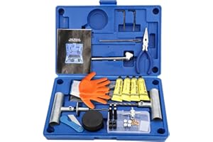 ‎YAKIMZ Yakimz Reifen Reparaturset 73 Stück Reifenreparaturset Heavy Duty Flat Reifenreparatur Set mit T-Griffe Zinklegierung für Autos, Fahrräder, Motorrad, Traktor, Lastwagen