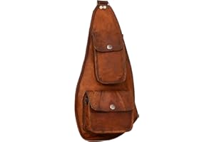 Gusti Cuir nature - Sac à bandoulière „Ness“ Sacpratique multiples compartiments festival au quotidien vintage unisexe en cuir de chèvre Marron G11