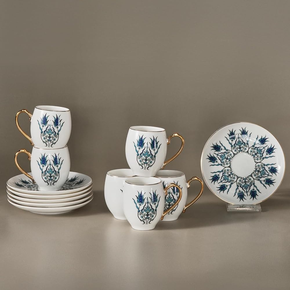 Karaca Iznik 6 Kişilik Kahve Fincanı