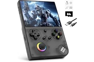 LIDOUYA RG40XX V Console Portatile, schermo IPS da 4,0 pollici Illuminazione joystick RGB, Emulatore Console supporto 5G WiFi Bluetooth 4.2 e uscita HDTV, con 5500+ giochi classici e scheda 64G, Nero