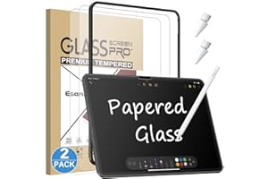 Esanik Feel like Paper für iPad Air 11" M3 (2025)/ M2 (2024) für Panzerglas Papierfolie, Matt Schutzfolie für iPad Air 6, 9H Displayschutz Folie, Anti-Fingerabdruck (2 Stück)