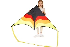 SYNCFUN Large Delta Kite Gradient For Kids and Adults,Easy To Fly Kids Kites Ages 4-8,Large Delta Beach Kite with 328 ft String & Flying Kite Toys for Outdoor Activities For Family & Beach Trip