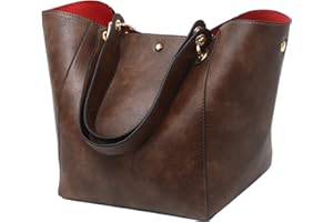 SQLP Damen Henkeltaschen Leder Groß Kapazität Shopper Tasche Student Schultasche Arbeit Handtasche für Damen Schultertaschen Weich Umhängetasche