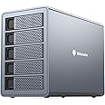5 Bay Hard Drive Enclosure, Yottamaster Aluminum USB3.0 External 5 Bay HDD Enclosure for 3.5"/2.5" HDD/SSDs- Support 5X18TB- 80mm Fan inside- for Home & Office Storage [FS5U3]
