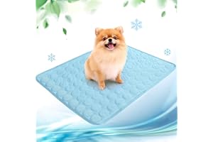 Cysincos Kühlmatte für Hunde, Größe L, 70 x 55 cm, perfekt für mittelgroße Hunde, kalt, für alle Jahreszeiten, komfortabel, multifunktional, für Hundekäfig, Hellblau