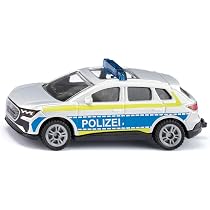 Coche De Policía Audi Q4 E-tron Siku 1552 | Escala Detallada Con Neumáticos De Goma | Juguete De Metal Para Coleccionistas