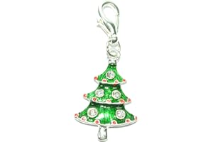 Libby's Market Place Christmas Tree Clip on Charm with Red Velvet Gift Bag