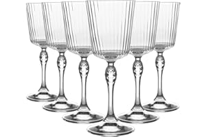 Bormioli Rocco Set 6 Calici in Vetro America'20 Cocktail, cl20, Trasparente, 8 x 20 x 8 CM
