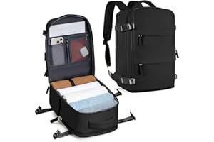 SZLX Sac à Dos Sous Vide Voyage 40x30x20 avec pompe Bagage Cabine Ryanair Wizz air Sous Vide, Sac à Dos Voyage Cabine 40x20x25 Bagage à Main 45x36x20 Easyjet Sac à Dos Ordinateur Portable Femme Homme