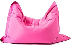 MaxiBean Kids Beanbag Chair Garden Bean Bag Childrens Bedroom Outdoor Water Resistant Floor Cushion 6 Positions (Pink)