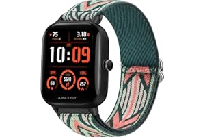 Yisica Pasek do Amazfit Bip 3 Pro/Bip U Pro/Bip U/Bip 3/Bip Kobieta Mężczyzna, Regulowany Elastyczny pasek Nylonowe Bransoletki Zamienne dla Amazfit Bip/Bip Lite/Bip S/Bip S Lite