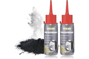 WEILAOK Polvere di Grafite, Grafite in Polvere, grafite Serrature, Lubrificante per Lubrificare Serrature di Porte, Cerniere di Finestre, Binari di Porte e Finestre, 60 ML*2