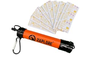 2XPLORE Water Straw - Water purification tablets - Bundle - Personal Water Filter - water purifier - Water filter camping - Portable Water Purification Straw Outdoor Survival Water Filtration kit