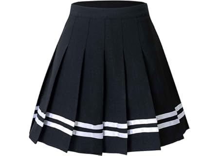 Hoerev Kvinnor Flickor Flammande Casual Mini Skola Tennis Skater Casual Dance Kjol med två sidoficko - Amazon Deal & Rabatt