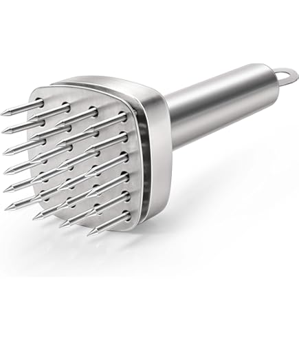 Martello Per Carne In Lega Di Zinco A Doppia Faccia - Batticarne Con Manico Lungo 20 Cm Per Pollo, Bistecca, Manzo
